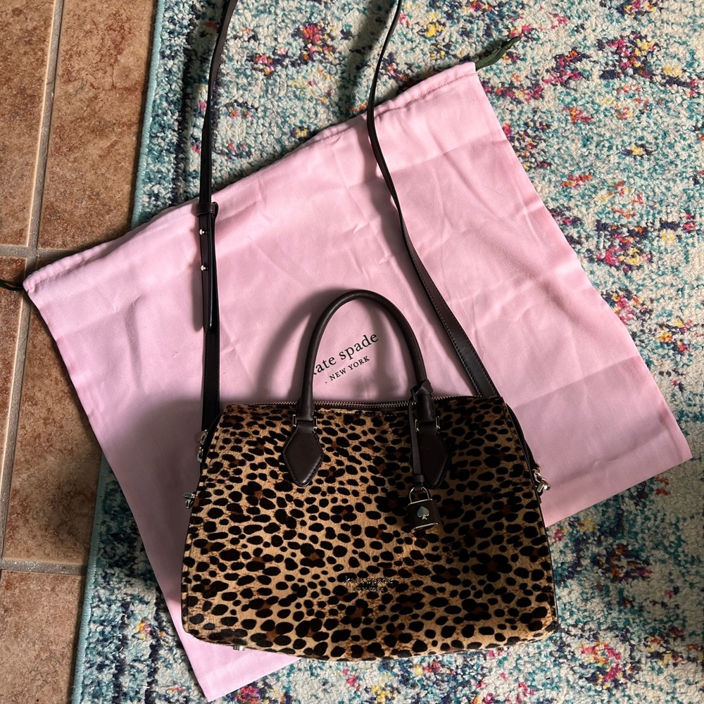Kate Spade zip code leopard medium bag - Picture 3 of 10